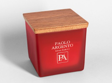  Świeca Sojowa Paolo Argento ROSSO Lusso Cubo Prezent -1