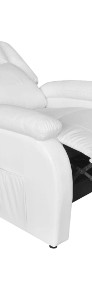 vidaXL Fotel masujący, biały, sztuczna skóra242513-4