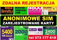 Łódz czeskie karty SIM zarejestrowane startery do telefonu prepaid aktywne