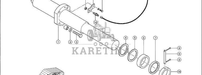 Claas Lexion 580 OŚ WTYKANA 0007547572 (Półgąsienica stalowa; oś wtykowa)-1