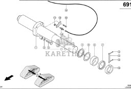 Claas Lexion 580 OŚ WTYKANA 0007547572 (Półgąsienica stalowa; oś wtykowa)