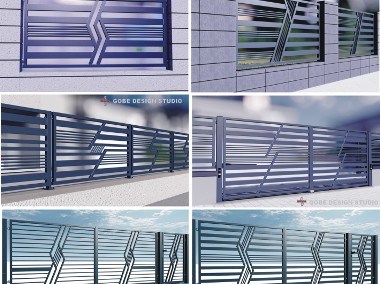 ogrodzenia nowoczesne frontowe bramy wjazdowe balustrady-1