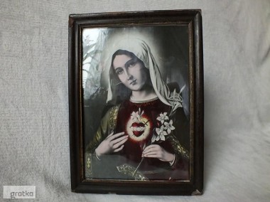 Stary obraz Św. Marii Panny Obraz z domowej kolekcji!-1