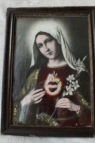 Stary obraz Św. Marii Panny Obraz z domowej kolekcji!-2