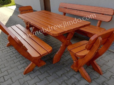 stół ogrodowy drewniany ławki komplet ogrodowy meble ogrodowe-1