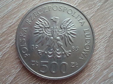 Moneta 500 zł 1989-2