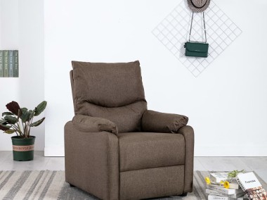 vidaXL Rozkładany fotel telewizyjny, brązowy, tapicerowany tkaniną248688-1