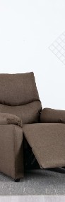 vidaXL Rozkładany fotel telewizyjny, brązowy, tapicerowany tkaniną248688-3