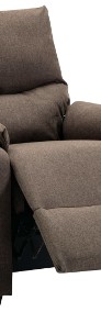 vidaXL Rozkładany fotel telewizyjny, brązowy, tapicerowany tkaniną248688-4