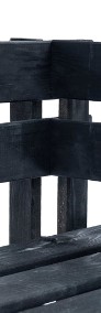 vidaXL Ogrodowa ławka narożna z palet, drewno, czarna 45763-3