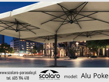 Parasol Ogrodowy marki Scolaro model Alu Poker Dark 7/7 m-1