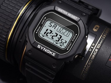Zegarek elektroniczny Synoke cyfrowy LED wodoszczelny WR50m sportowy retro PRL-1
