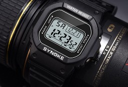Zegarek elektroniczny Synoke cyfrowy LED wodoszczelny WR50m sportowy retro PRL
