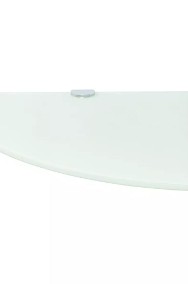 vidaXL Półka narożna z chromowanymi wspornikami, biała, 35x35 cm243859-2