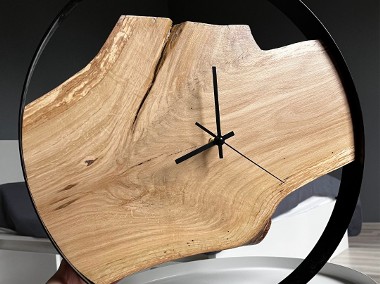 Unikatowy zegar w obręczy 50 cm CUDA Z DREWNA-1