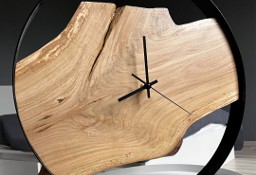 Unikatowy zegar w obręczy 50 cm CUDA Z DREWNA
