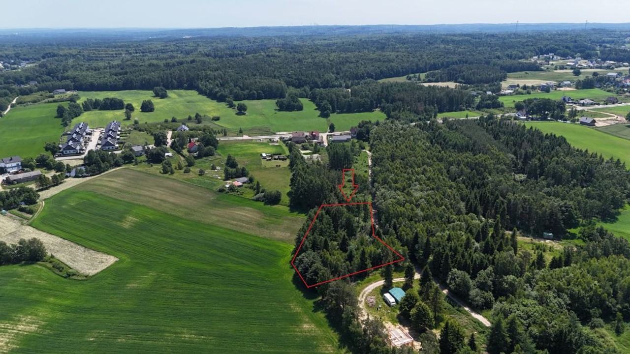 Działka budowlana przy lesie - Widok 2
