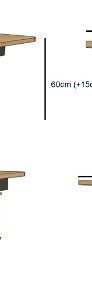 Ławostół Ława Stół L17 RAMA w stylu loft podnoszony rozkładany do 160cm-3