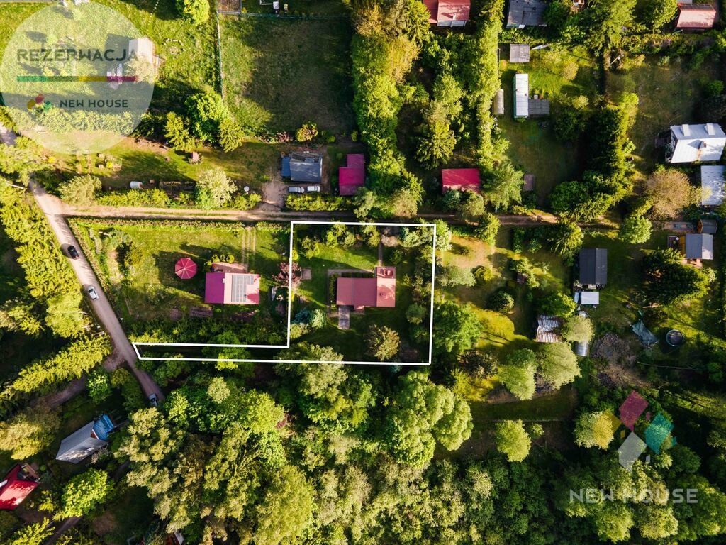 Bartołty Wielkie, dom przy ścianie lasu, jezioro - Widok 4
