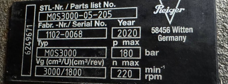 Pleiger M0S3000 (M0S3000-05-205) Silnik hydrauliczny-1