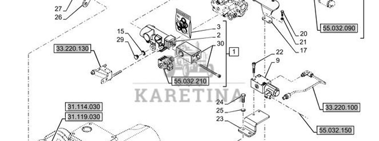 New Holland T6090 T6070 Zawór hamulca 48096328-1