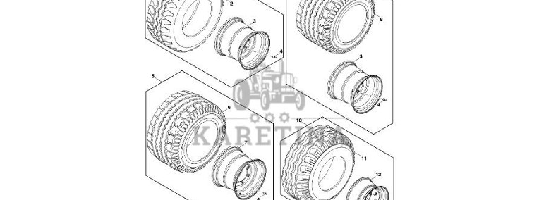 John Deere 960 - Część środ. koła i felgi DC35504 (Rama, pokrywy, róźne)-1