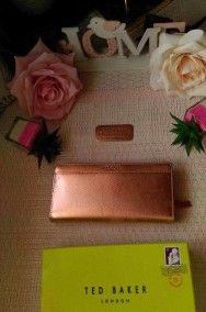 TED BAKER/ Skórzany, duży portfel damski w pudełku / 100% Skóra naturalna/ Gold Rose-2
