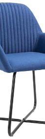 vidaXL Krzesła do jadalni, 2 szt., niebieskie, tapicerowane tkaniną249811-3