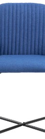 vidaXL Krzesła do jadalni, 2 szt., niebieskie, tapicerowane tkaniną249811-4