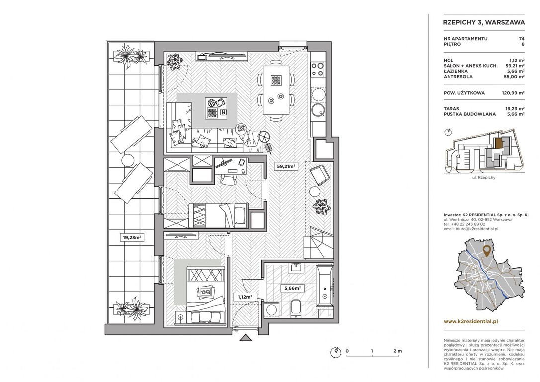 Mieszkanie na sprzedaż, 6 pokoi, 127 m², Warszawa