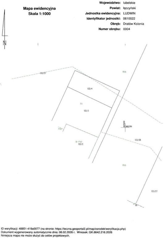 Przetarg - obręb Dratów - Widok 2