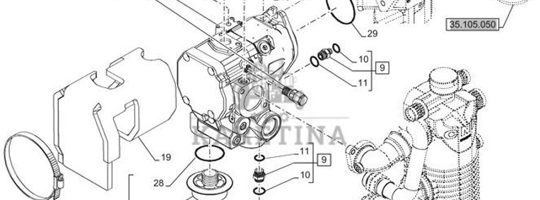 New Holland T6090 T6070 Regen pompa hydraul 56 cc 84353098R-1