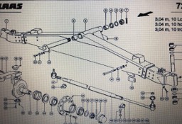 CLAAS LEXION 580 OŚ TYLNA-ZWROTNICA/PIASTA CZĘŚCI