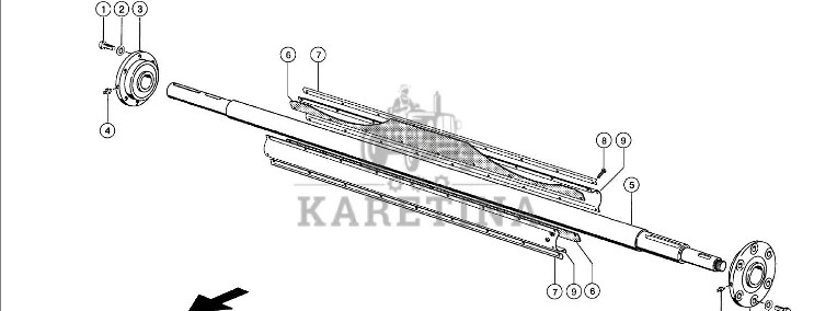 Claas Lexion 600 WAŁEK POŚREDNI 0006679031 (Wałek pośredni)-1