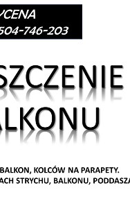 Sprzątanie balkonu.  z gołębi, ptaków, odchodów. Wrocław, usuwanie gniazd-2