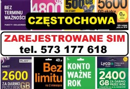 CZĘSTOCHOWA zarejstrowane karty SIM polskie startery prepaid telefoniczne