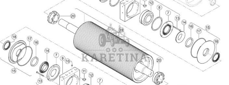 Claas Jaguar 970 - corncracker - walec tylny 0001305953-1