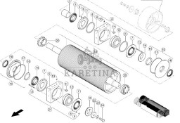 Claas Jaguar 970 - corncracker - walec tylny 0001305953