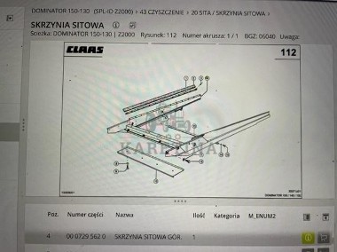 Claas dominator 150-130 , 68-78 , Avero 160 - 240 skrzynia sitowa oryginał-1