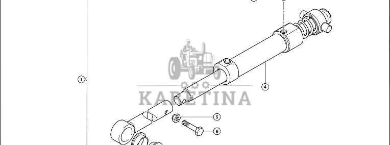 Claas Lexion 560 HYDR.SIŁOWNIK KPL 0006293180 (Siłownik hydrauliczny, rozładunek zbiornika ziarna)-1