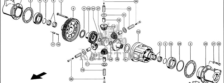 Claas Lexion 580 WIENIEC ZĘBATY 0006375514 (Napęd jezdny; mechanizm róźnicowy do mts)-1
