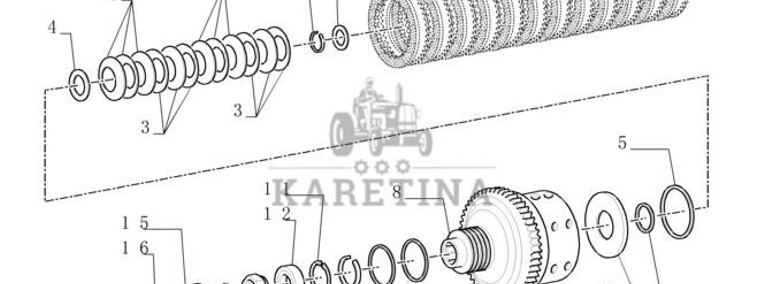 New Holland T6010 Piasta 87319507-1