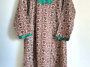 Tunika indyjska sukienka XXL 44 bawełna vintage retro hippie wzór orient-1
