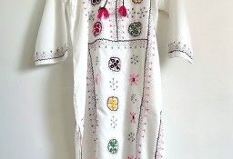 Nowa tunika biała M 38 L 40 folk etno boho hippie bohemian kurta