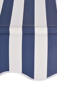 vidaXL Markiza zwijana ręcznie, 250 cm, niebiesko-białe pasySKU:43221*-2