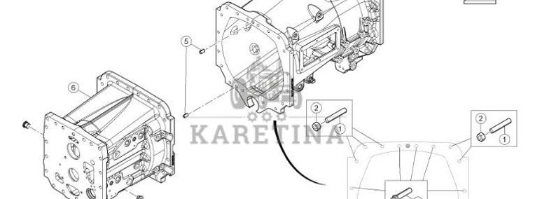 Claas Arion 630 - skrzynia biegów - obudowa 6005031574-1