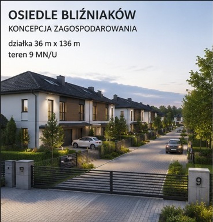 Działka inwestycyjna pod osiedle bliźniaków, Puszcza Mariańska