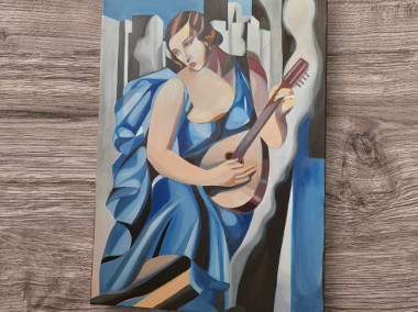 Tamara Łempicka Kobieta z tamburynem - interpretacja 50 na 70 cm-1