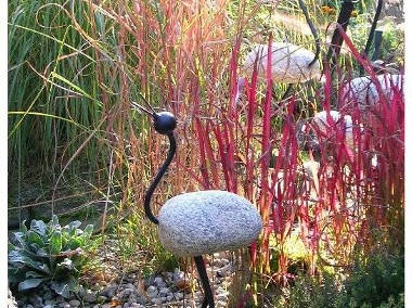 Ptak, ozdoba ogrodowa, rzeźba, kamień, kute-1