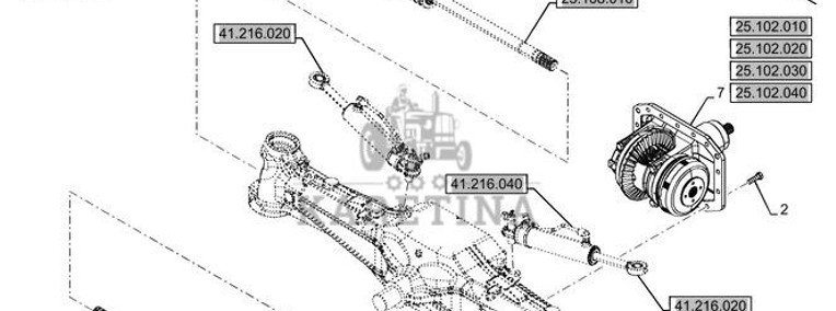 New Holland T6070 Oś przednia 48081042-1